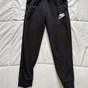 Nike Black Jogger Sweatpants with White Logo